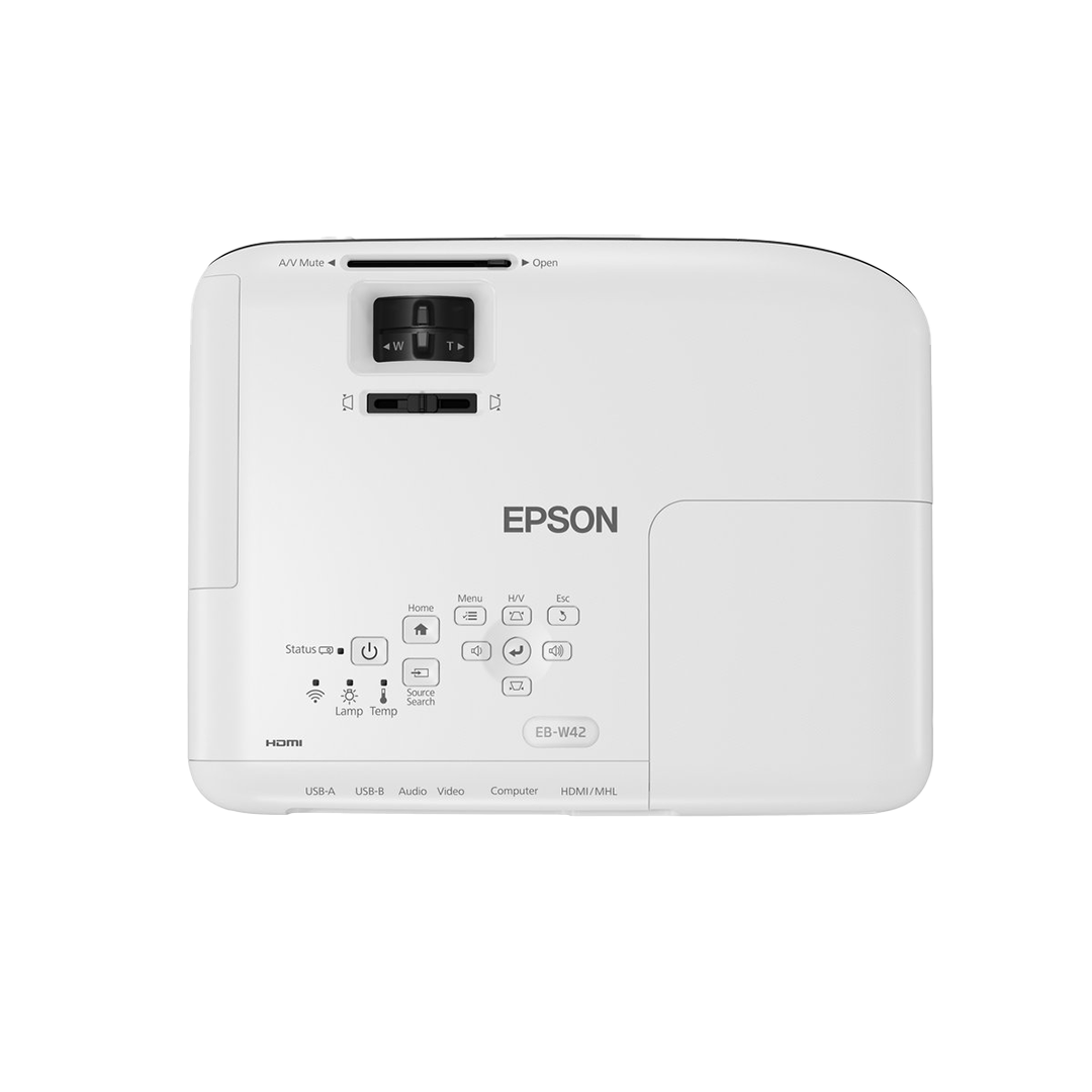 Proyector Epson PowerLite W52+ – WXGA, 4000 lúmenes, Inalámbrico, HDMI/VGA, 2W - Imagen 2