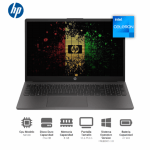 Laptop HP 250 G9 – 15.6″ HD, Intel Celeron N4500, 8GB DDR4 – NBHPBL5Q4ATABM