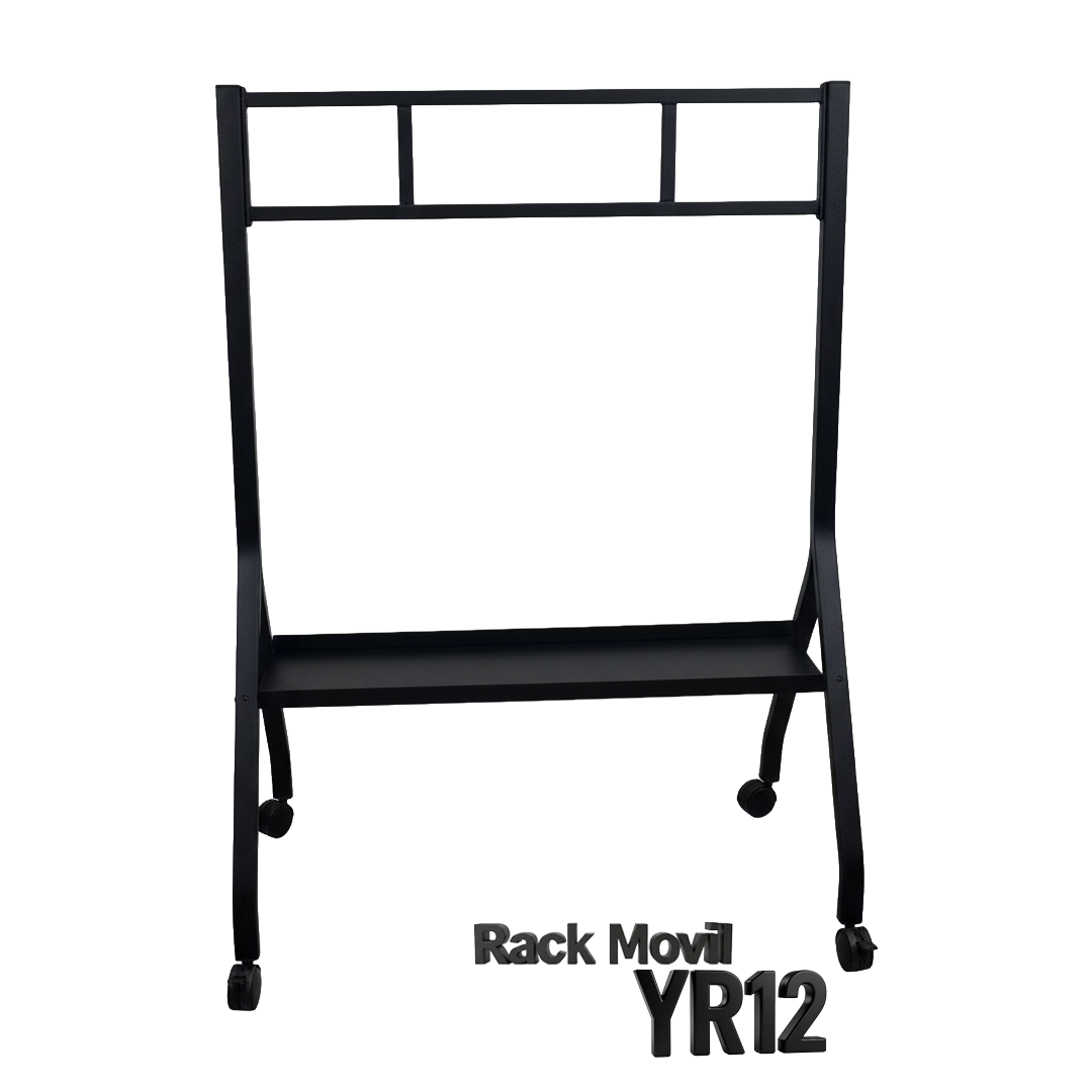 Rack Móvil para Pantallas Interactivas YR12 - Soporte con Ruedas 65"-86"