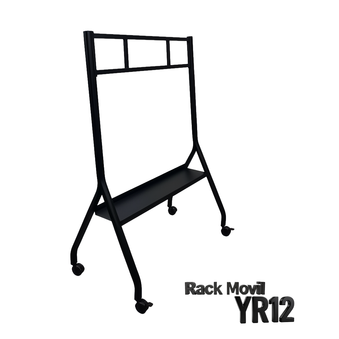 Rack Móvil para Pantallas Interactivas YR12 - Soporte con Ruedas 65"-86" - Imagen 3