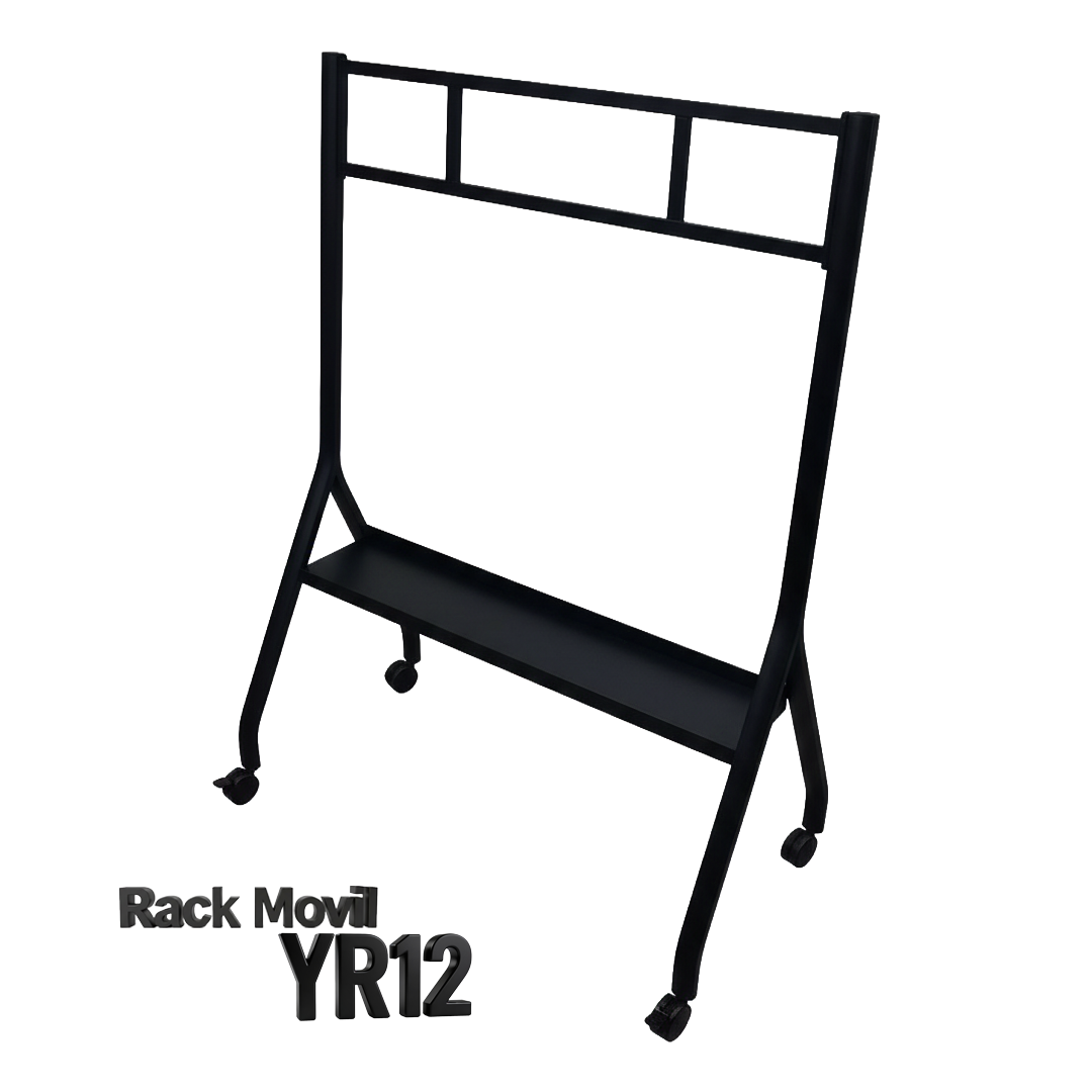 Rack Móvil para Pantallas Interactivas YR12 - Soporte con Ruedas 65"-86" - Imagen 2